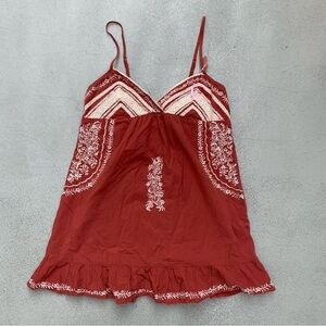 Y2K 2000 Forever 21 embroidered Cami Top Size Medium